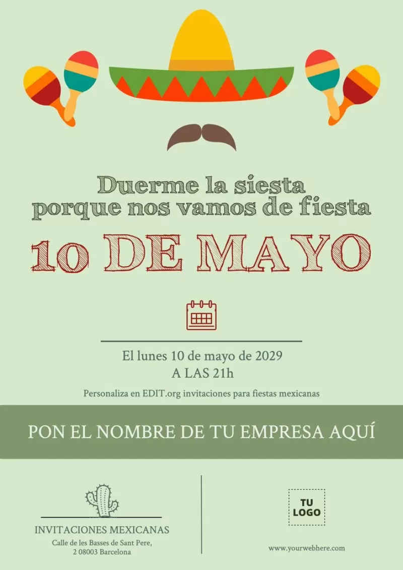 Invitaciones para fiestas mexicanas personalizables gratis
