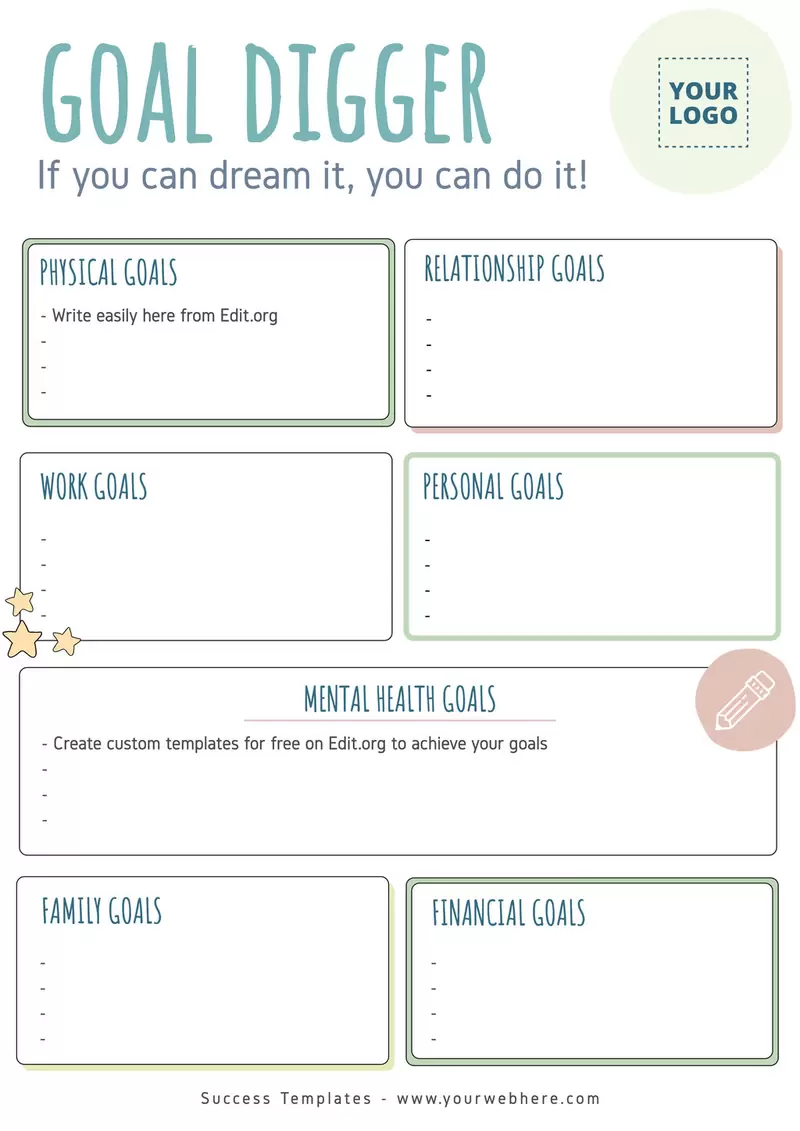 Free printable success templates to customize online