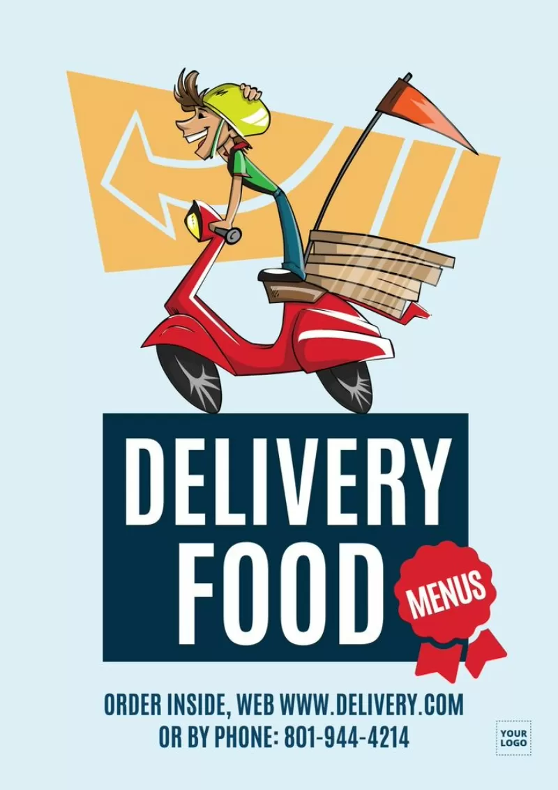 Home delivery poster design templates