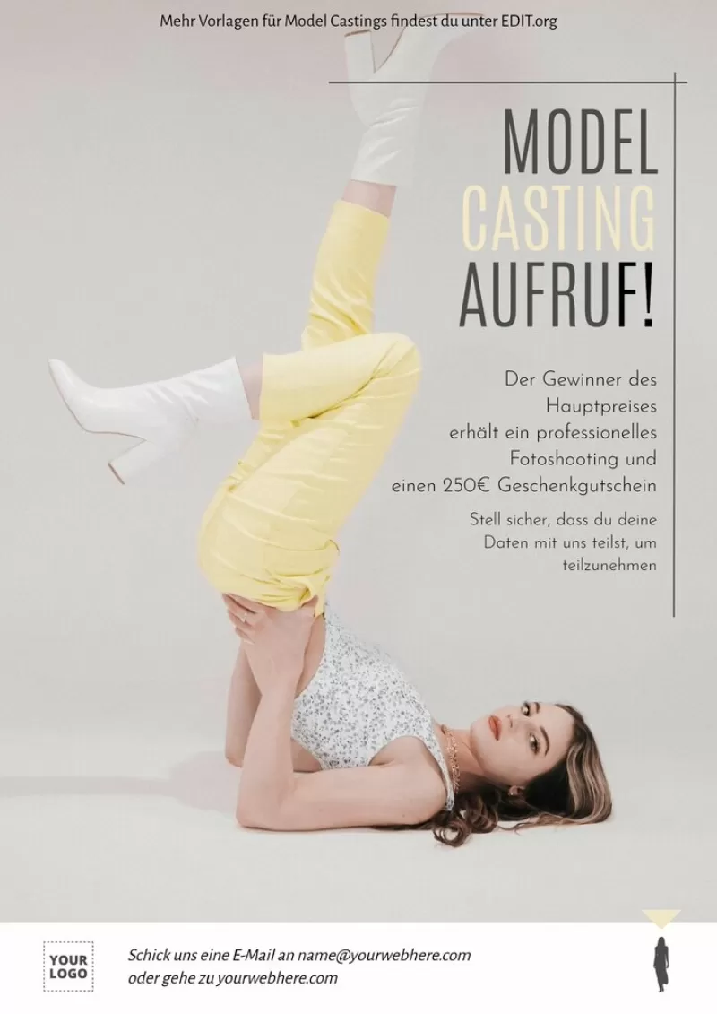 Kostenlose Vorlagen F r Vorsprechen Und Casting Poster