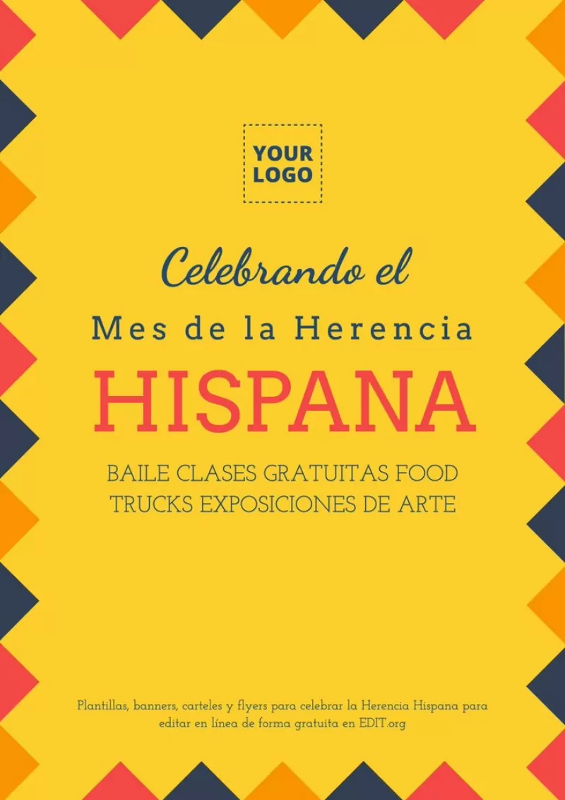 Plantilla de diseño de cartel personalizable online para el Mes de la Herencia Hispana