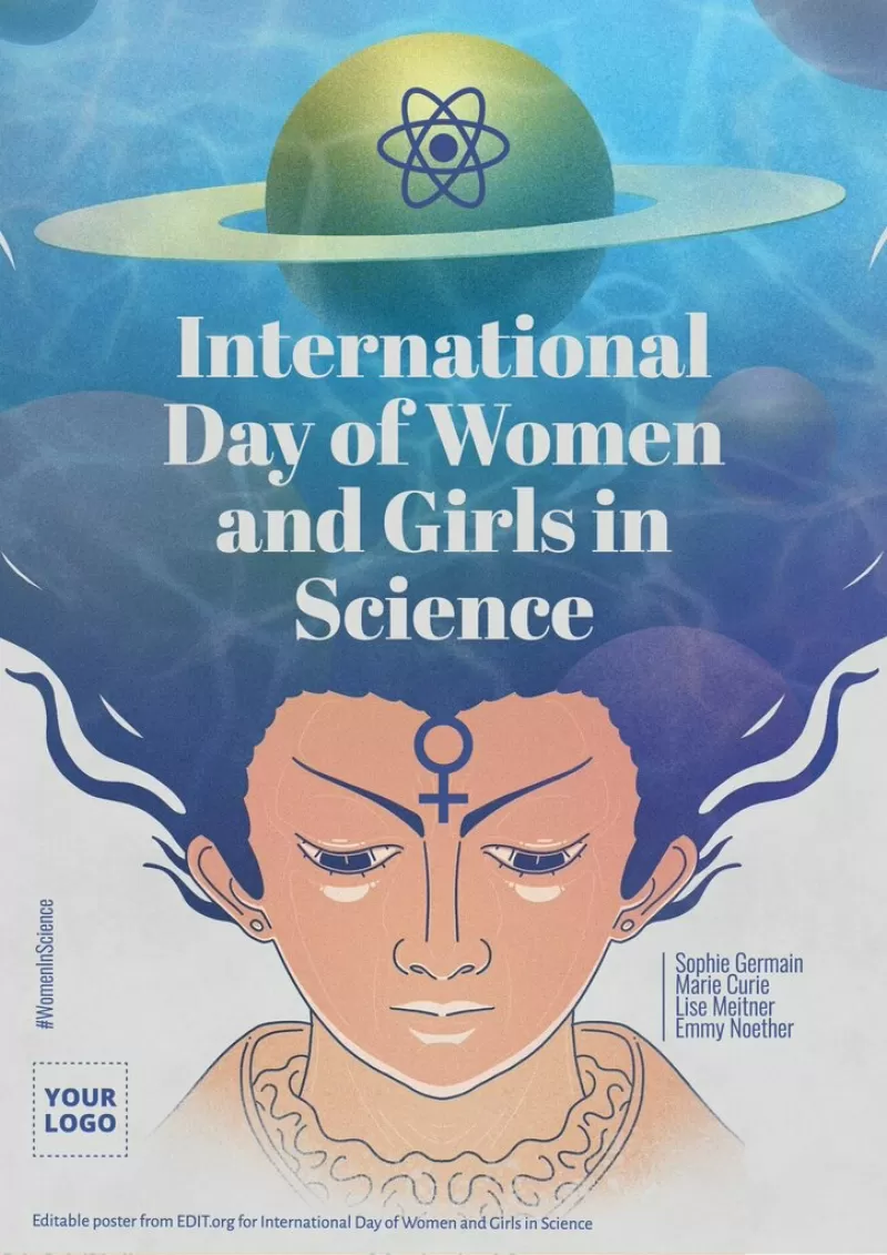 Editable posters for International Women's Day Science