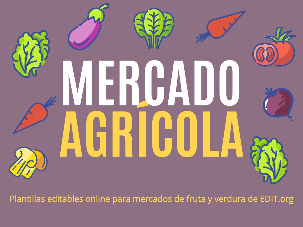 Romance ciervo meteorito Plantillas gratis para anunciar un mercado agrícola