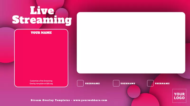 Twitch Stream Overlay template free to customize