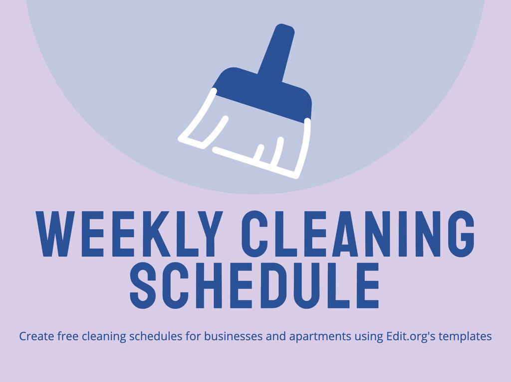 Daily And Weekly Cleaning Schedule Templates