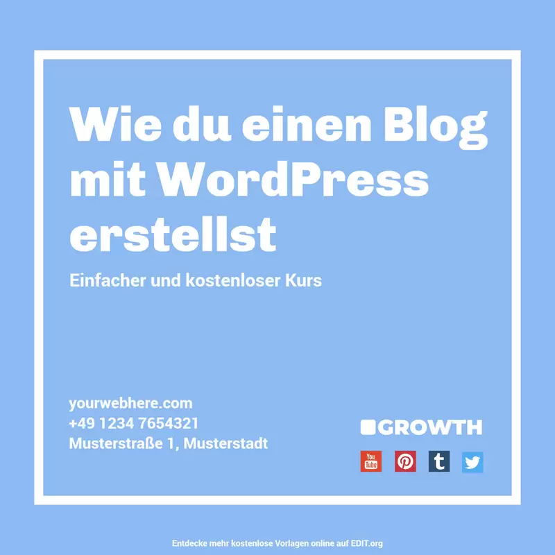 Vorlage Wordpress Kurs
