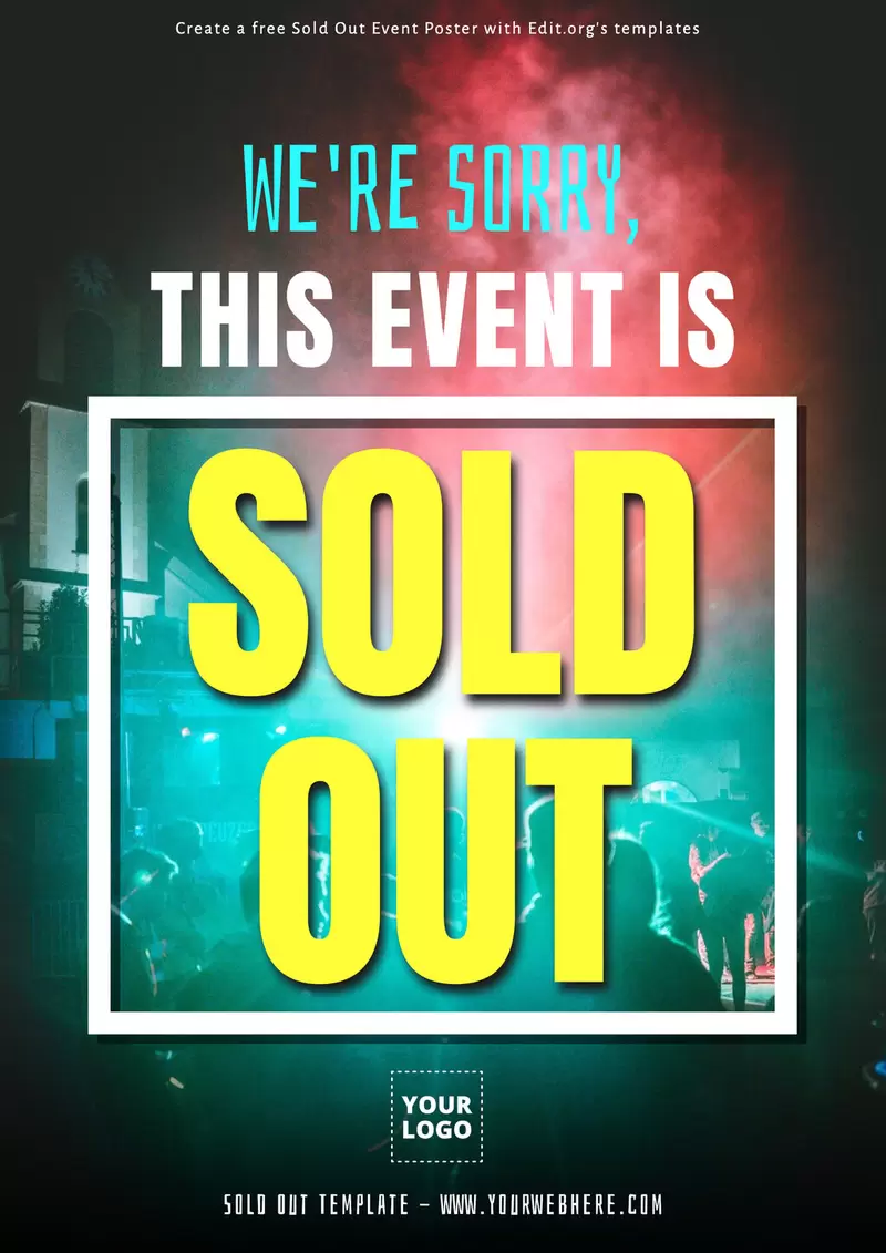 'This event is sold out' sign template free
