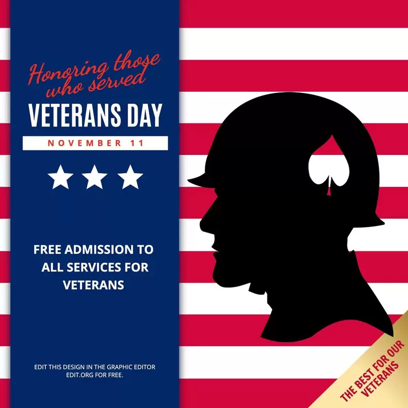 Veterans Day offer template to edit