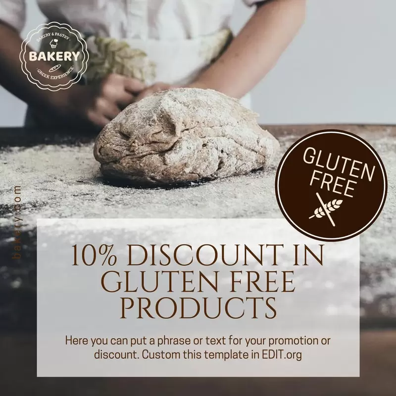Gluten free design template for bakery promotions