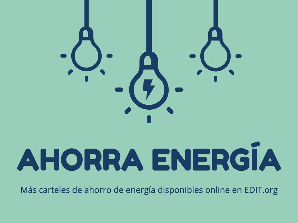 Personaliza un cartel de ahorro de energía online