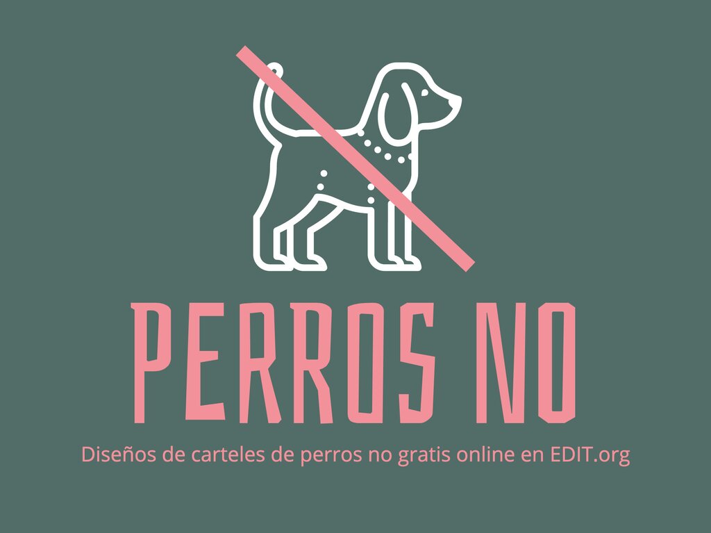 Personaliza un cartel de prohibido perros online