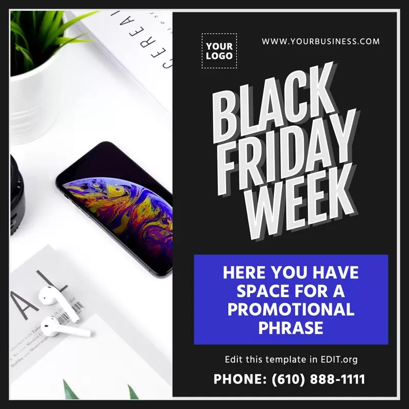 Black Friday Week template to custom online for free