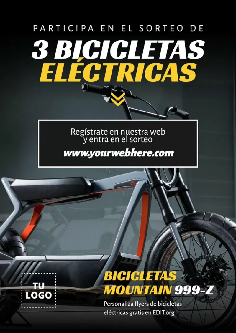 Bicicleta flyer eléctrica gratis para editar