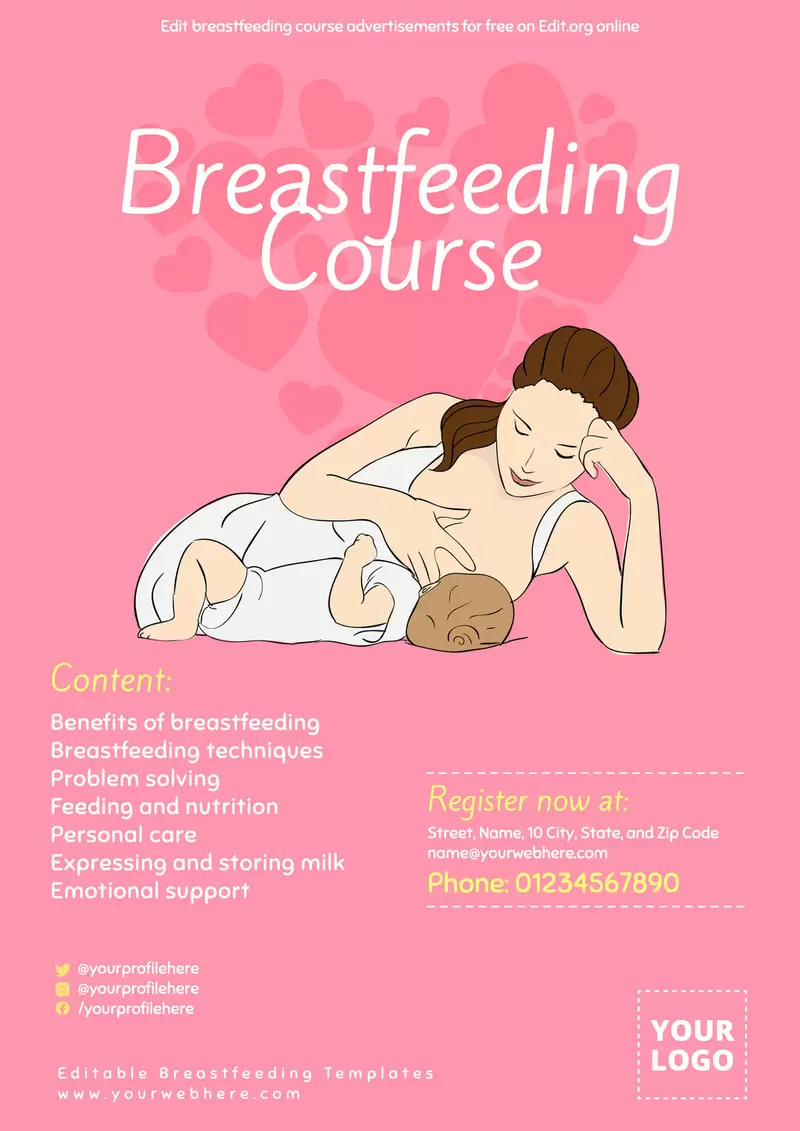 Customizable Breastfeeding Poster Templates