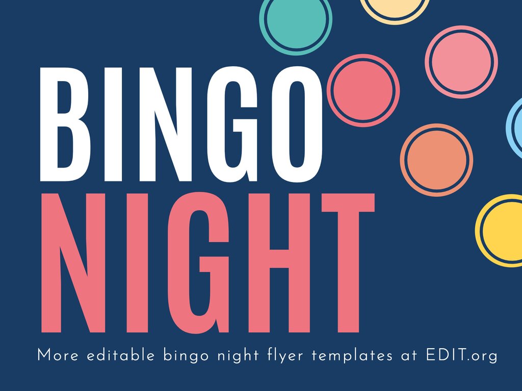 Bingo Night Card Printable PSD Template