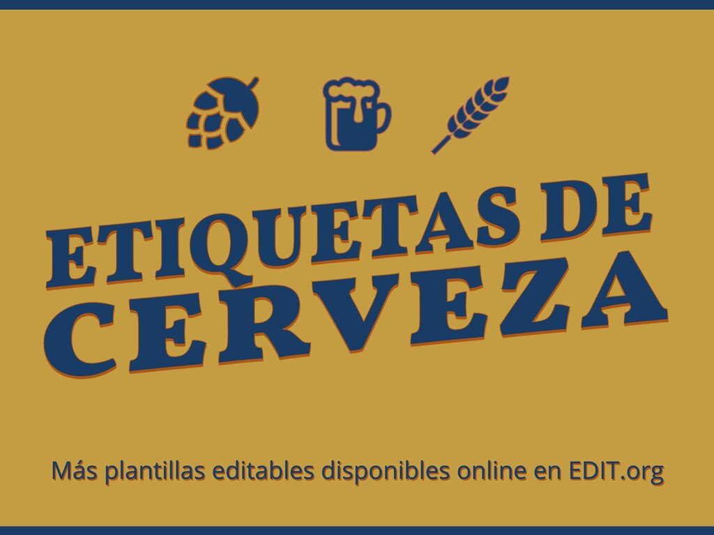 Crea creativas etiquetas de cerveza para imprimir en alta calidad