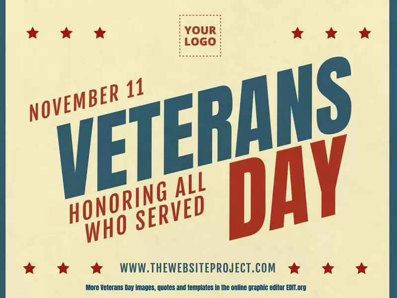 Veterans Day customizable and printable template