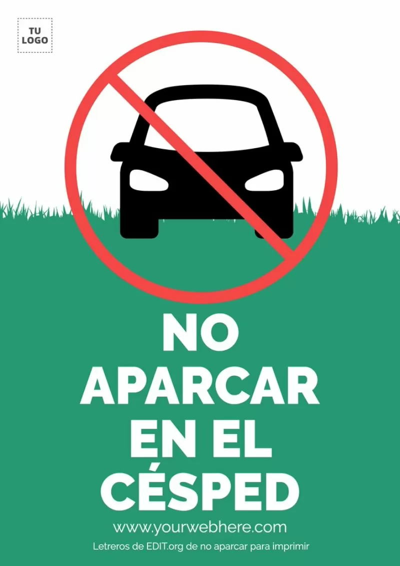 Diseños de carteles de por favor no aparcar