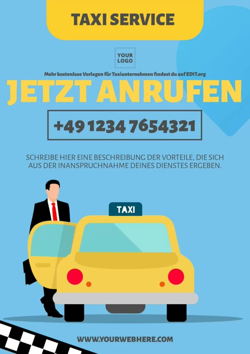 Kostenlose Vorlagen für für Taxiunternehmen online bearbeiten