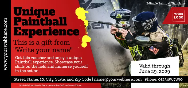 The best Paintball invitation ideas to customize online and print