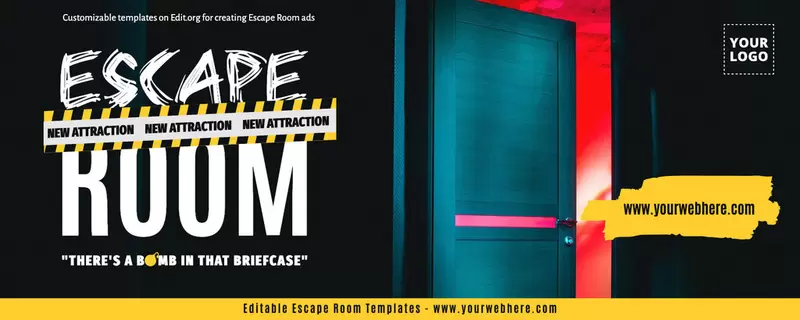 Customizable banners for Escape Rooms to edit online