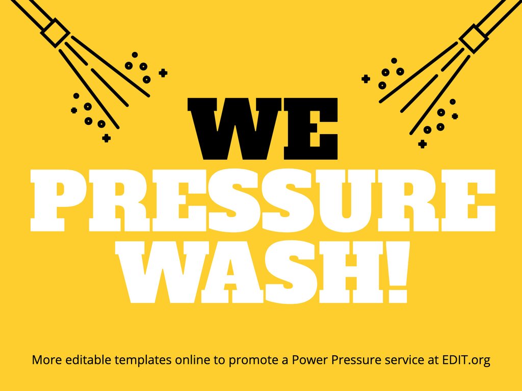 Create pressure washing flyers for your business with editable templates