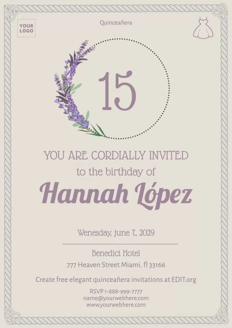 Free Quinceañera Invitation Templates