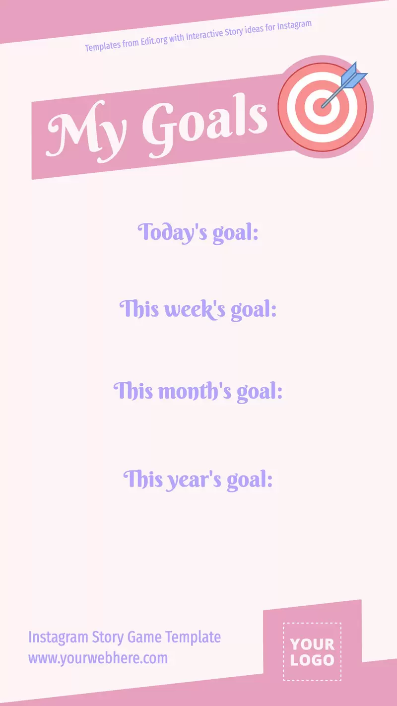 Free My Goals instagram game template