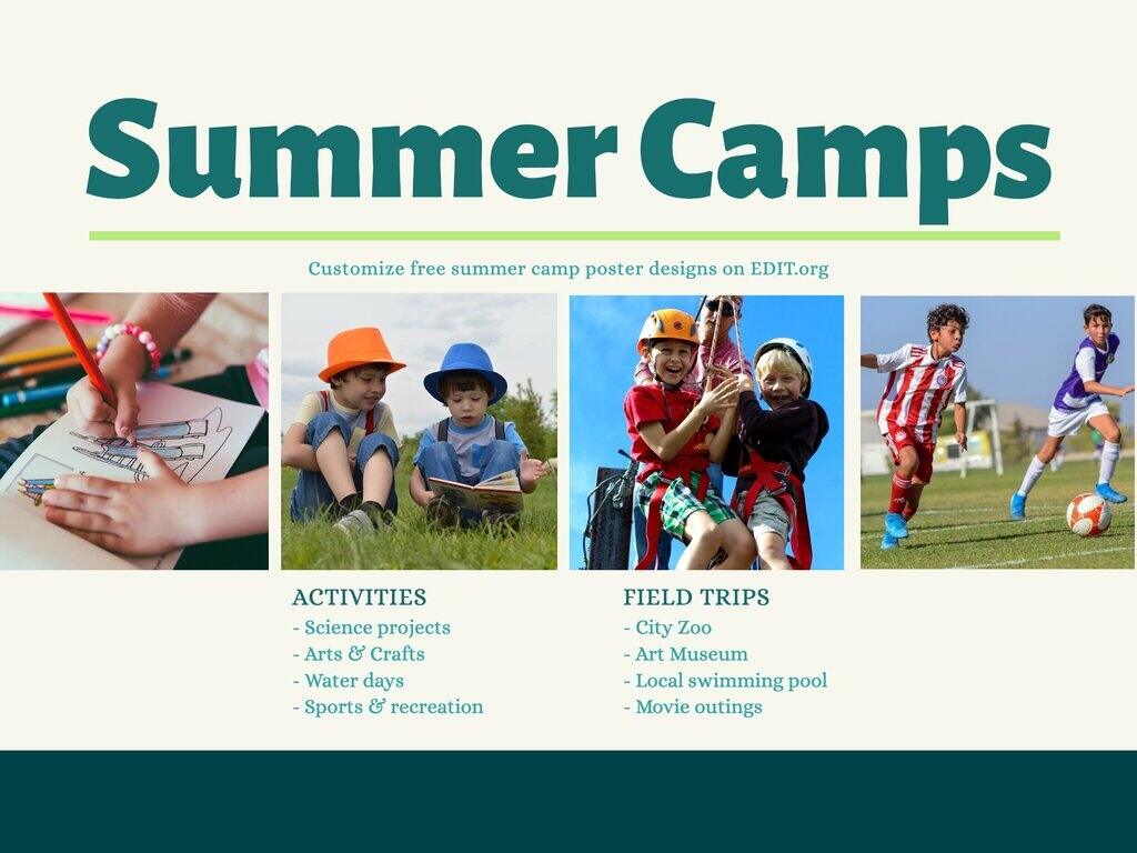 summer camp poster template free