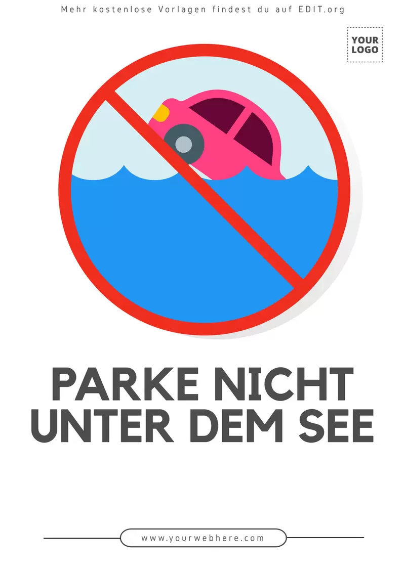 Poster parken nicht unten am See