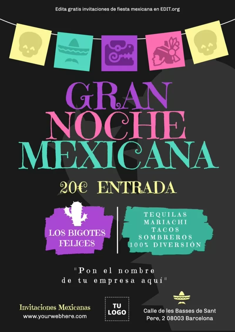 Diseños de invitaciones mexicanas para imprimir