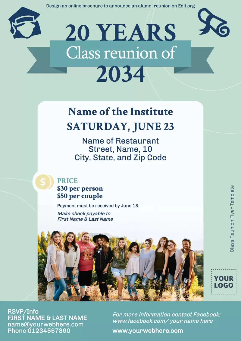 Editable Class Reunion Invitation Templates