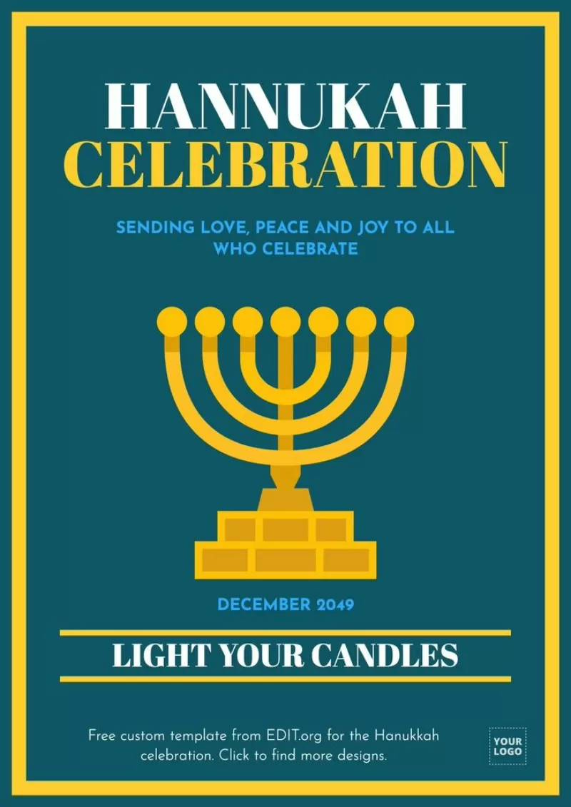 Happy Hanukkah greetings free templates to customize online for businesses