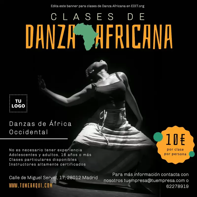 Diseños para clases de baile africano