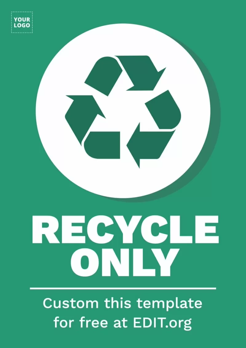 Recycling poster to edit online for free