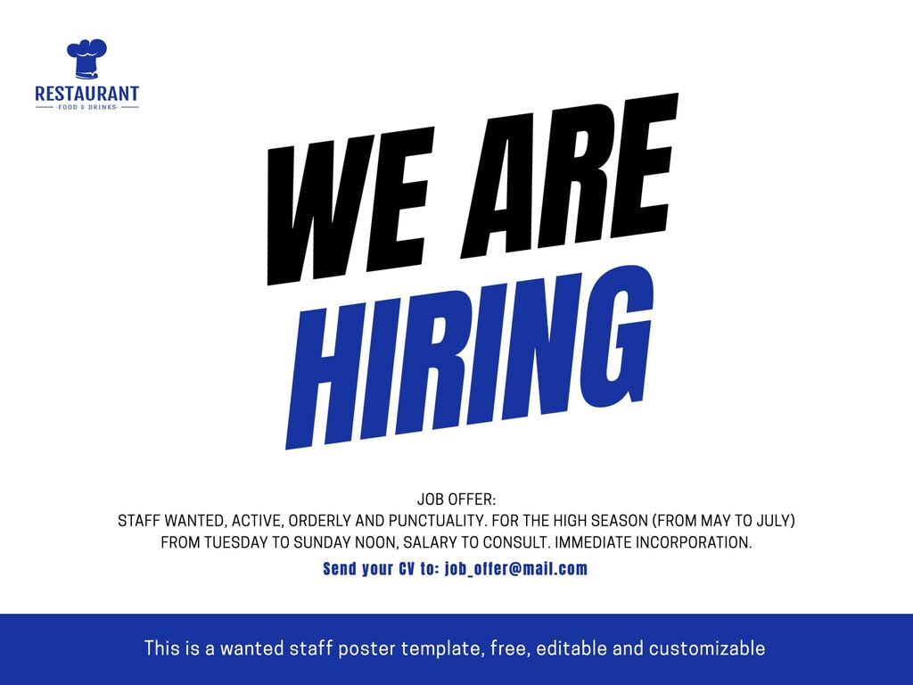 We Are Hiring Poster Templates To Print And Share