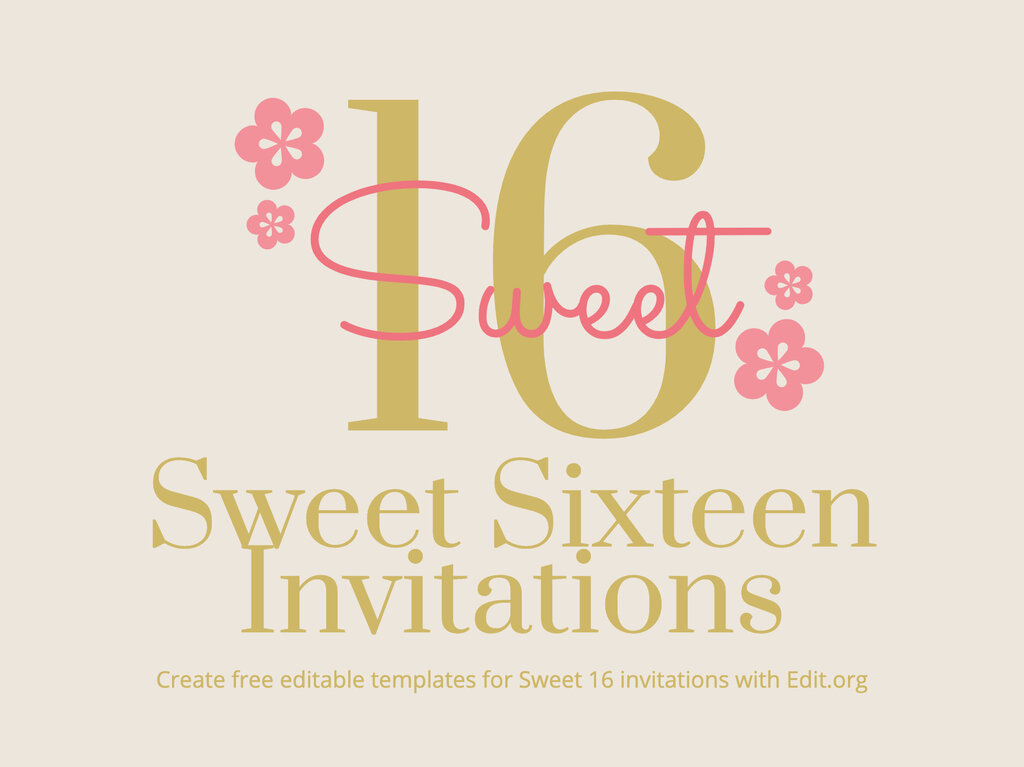 Printable Sweet Sixteen Invitations Online