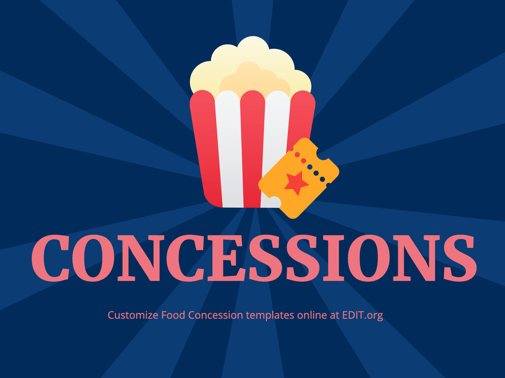 Customize A Concession Stand Banner Template