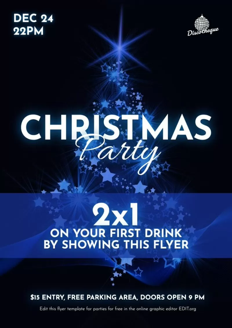 Christmas party flyer template to edit for free