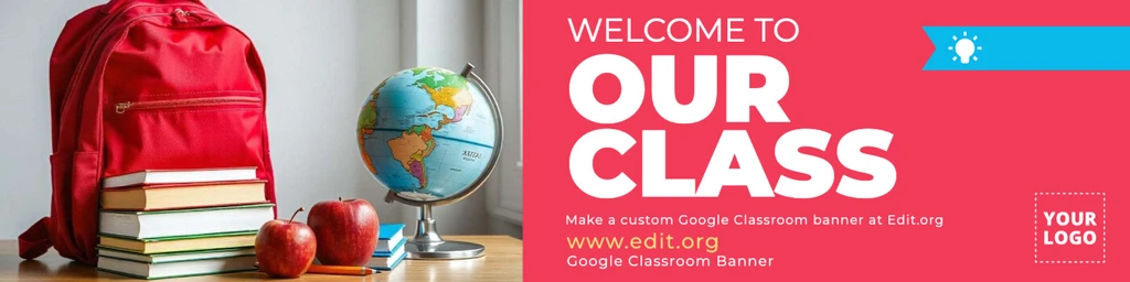 Make a Google Classroom banner design online