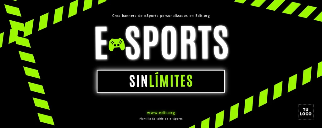 Plantilla eSports banner para editar y descargar gratis