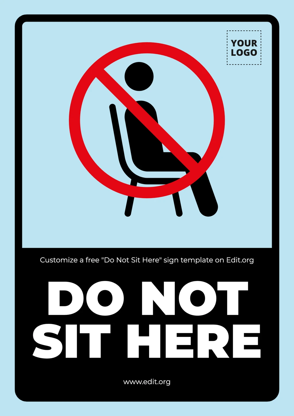 Download Please Don't Sit sign for free