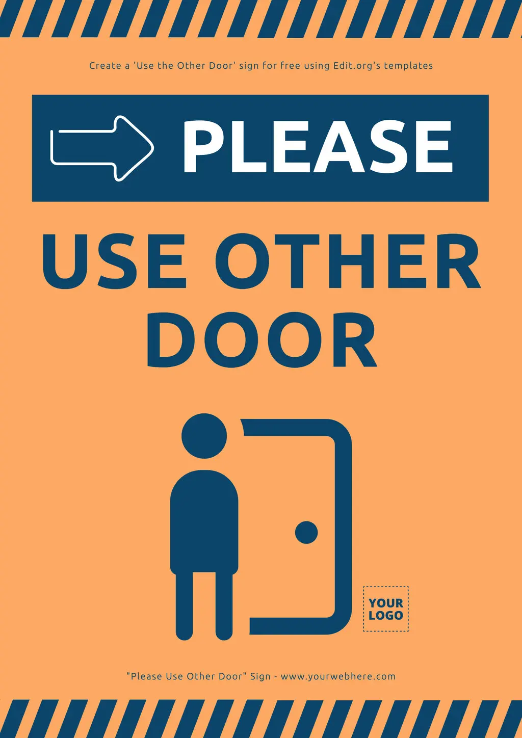 Please Use Other Door right arrow printable template