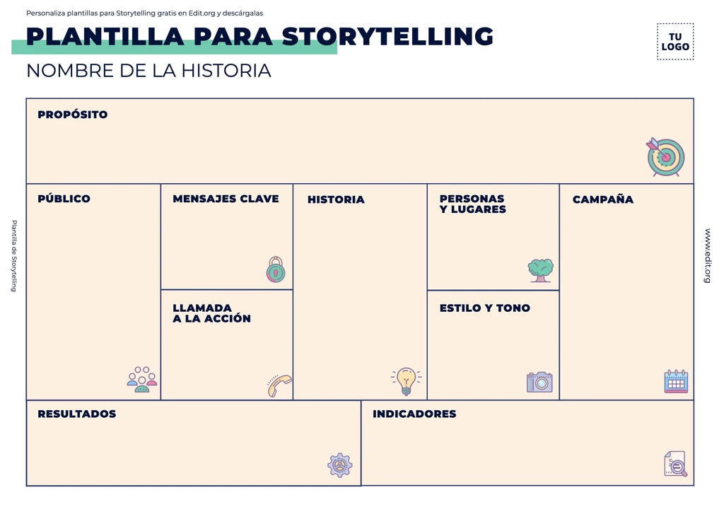 Plantilla de Storytelling para personalizar y descargar online