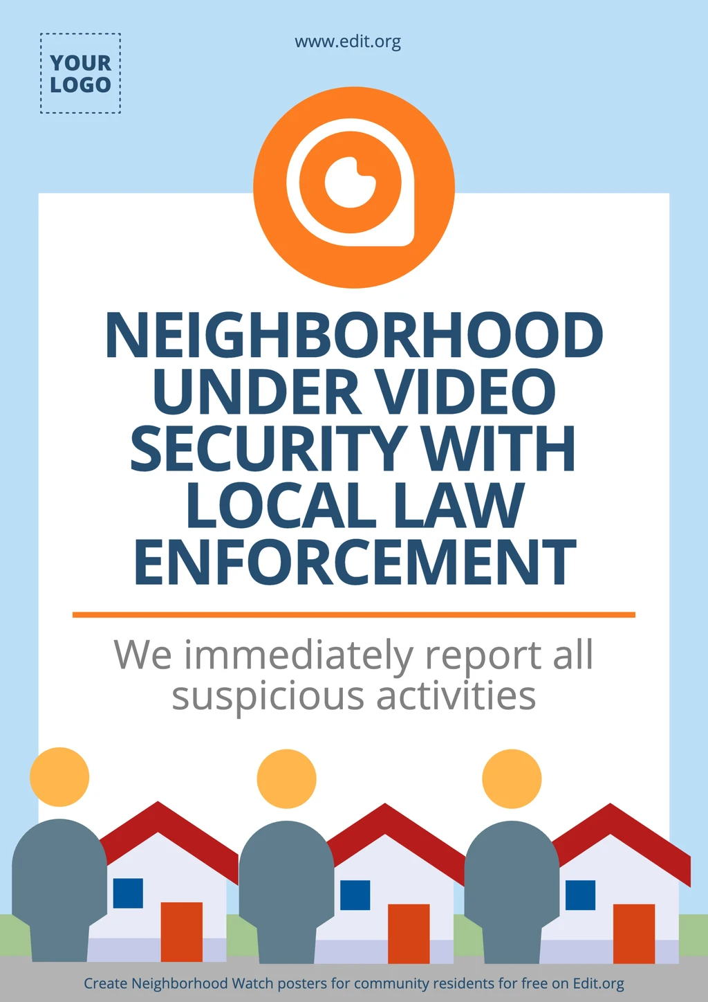 Free sign of Neighbourhood Under Video Security