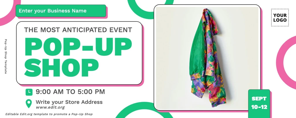 Download Pop-Up Store banner template free