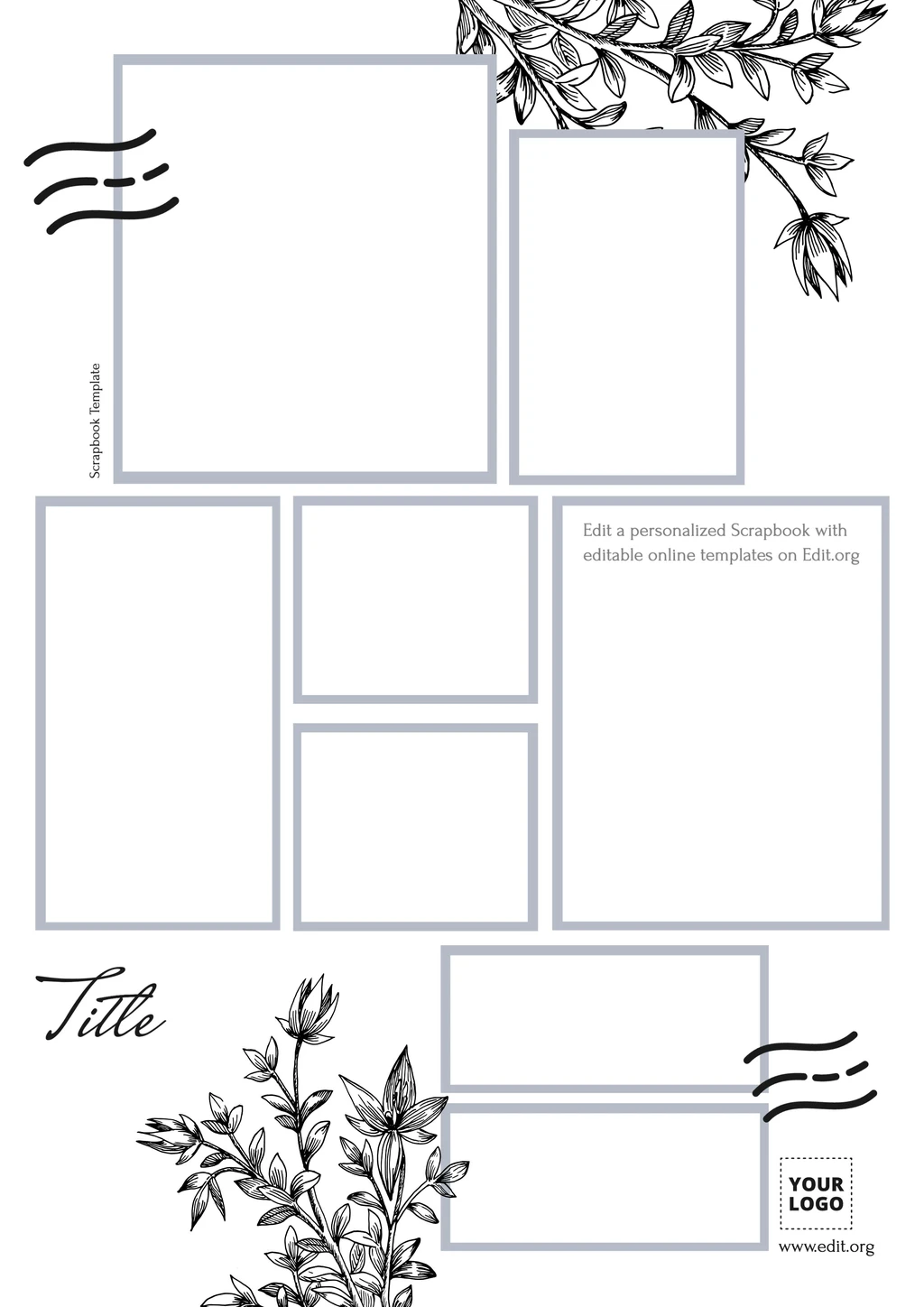 Free online digital Scrapbook templates to download