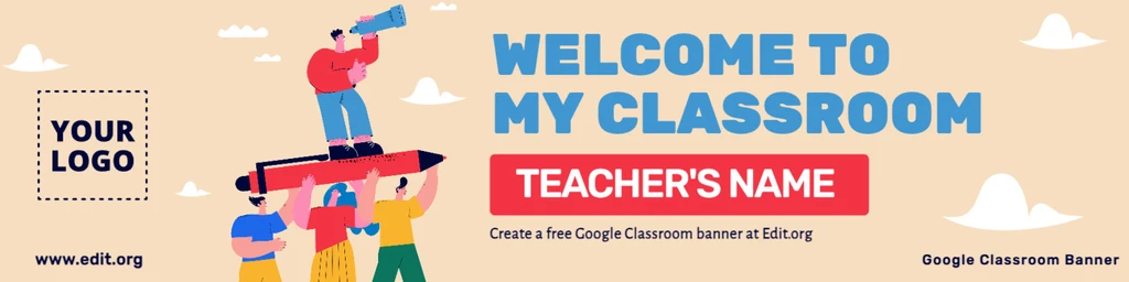 Free Kindergarten banner for Google Classroom