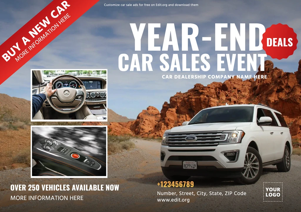 Free editable Car Show flyers for Auto Dealer