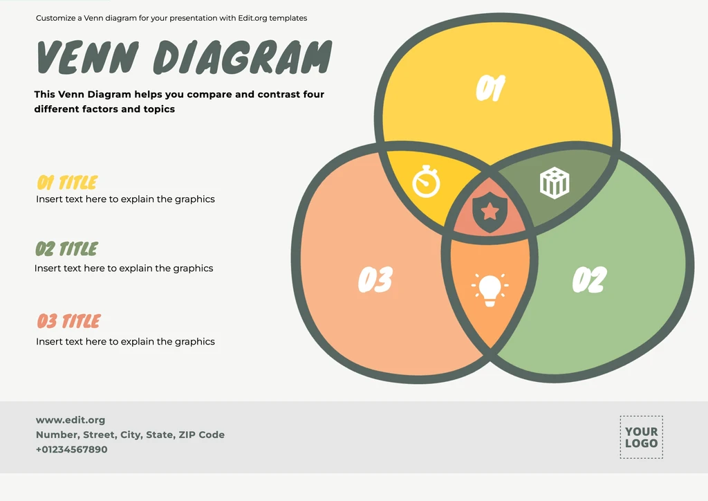 Online 3 circle Venn diagram maker with templates